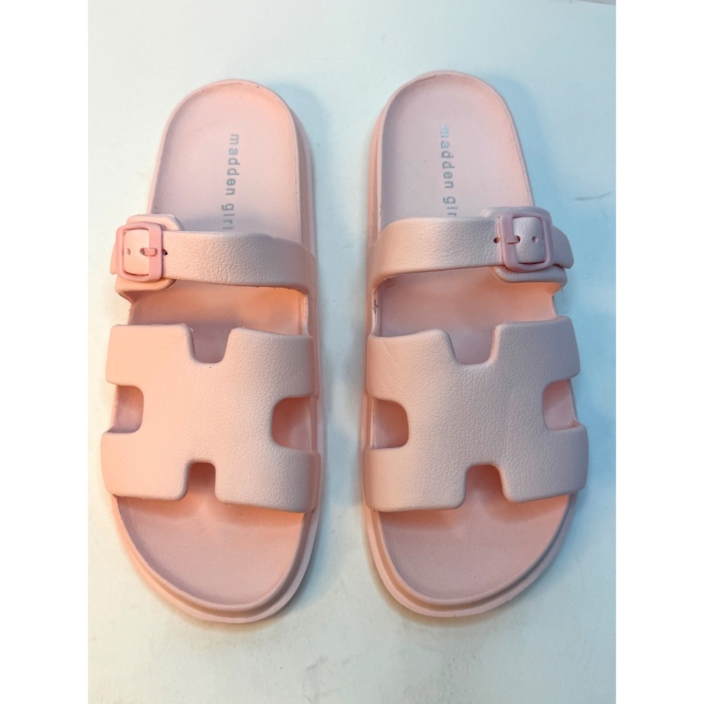 Madden Girl Darliing Banded Footbed Slide Sandals Pink Rose Size 11 NWT/BOX - Picture 2 of 10